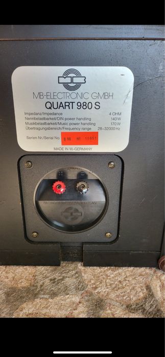 MB Quart 980S Głośniki Monitory Kolumny Podłogowe 170Watt