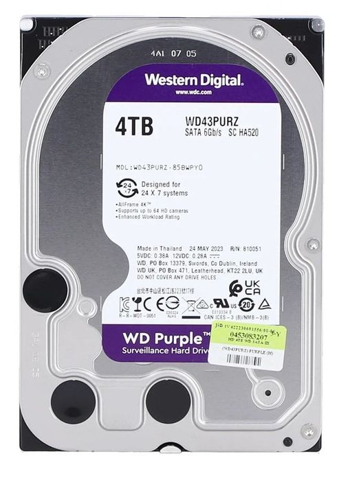 Новий жорсткий диск 3.5" 4TB WD (WD43PURZ)