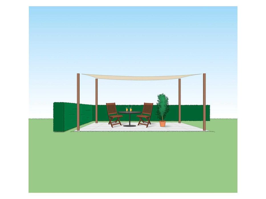 Żagiel przeciwsłoneczny prostokątny UV LIVARNO 300 x 200 cm. beżowy