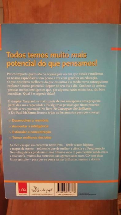 Livro "Tu consegues ser brilhante" de Paul Mckenna