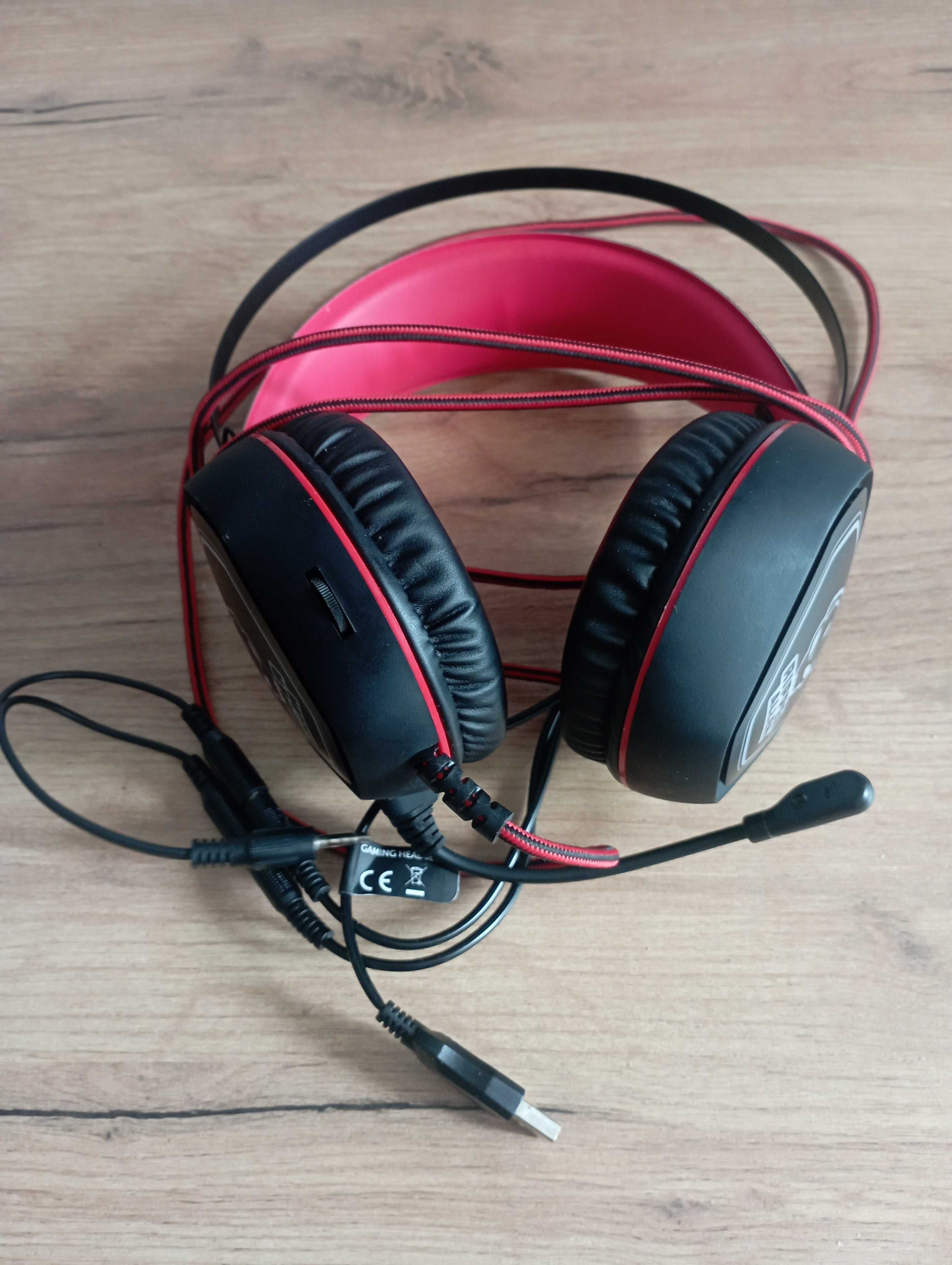 Słuchawki z mikrofonem gamingowe mozos
