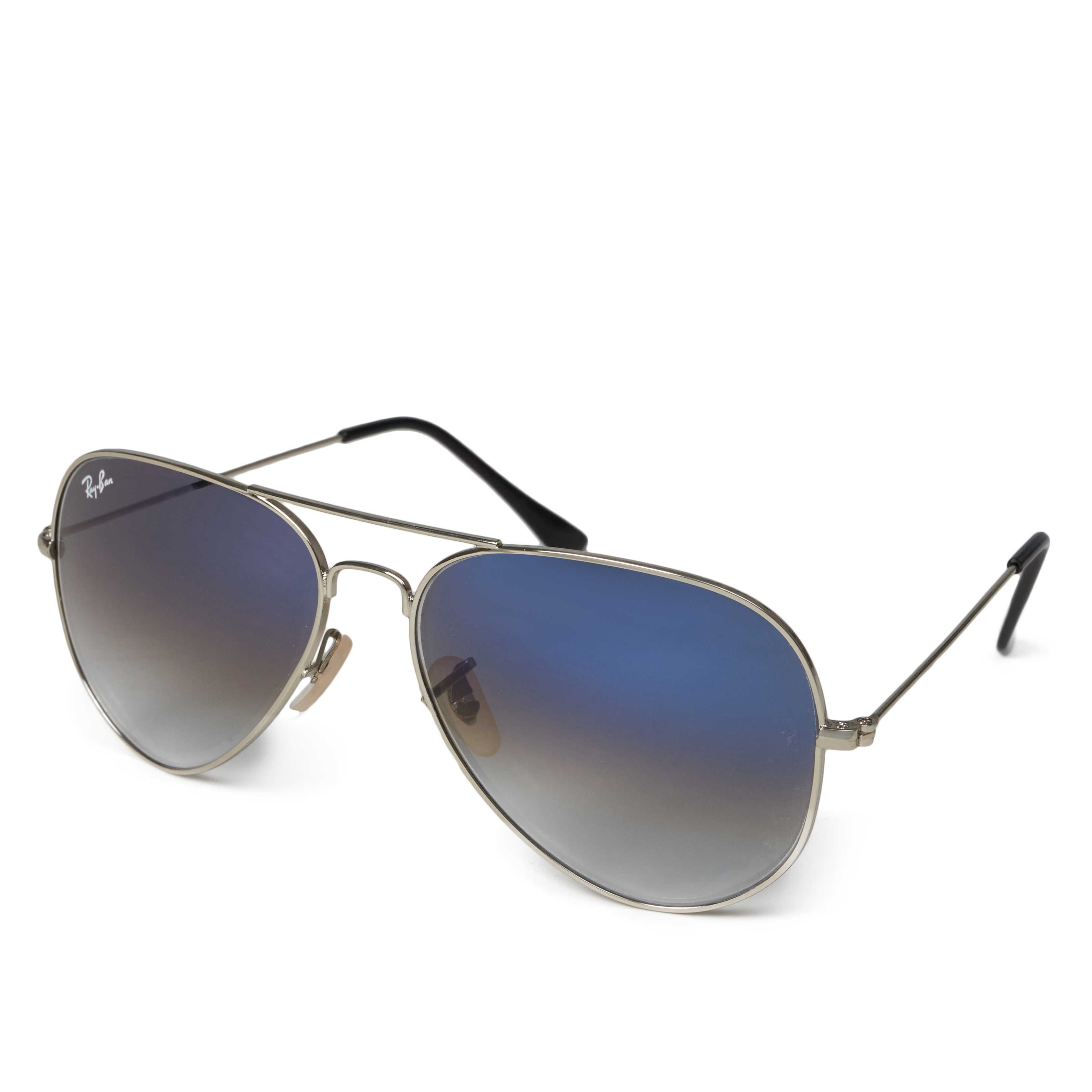 Солнцезащитные очки Ray Ban Aviator 3026 Silver-Mirror Blue 62 стекло