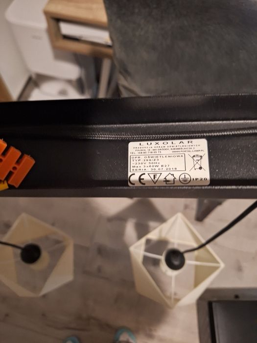 Zestaw żyrandol i lamki