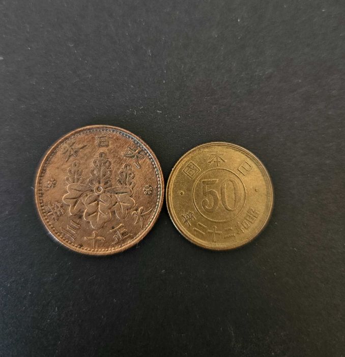 1 sen 1924 + 50 sen 1948 Japão