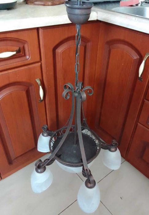 ŻYRANDOL LUMINEX Lampa wisząca metal kol. miedziany  6 punktów 40W