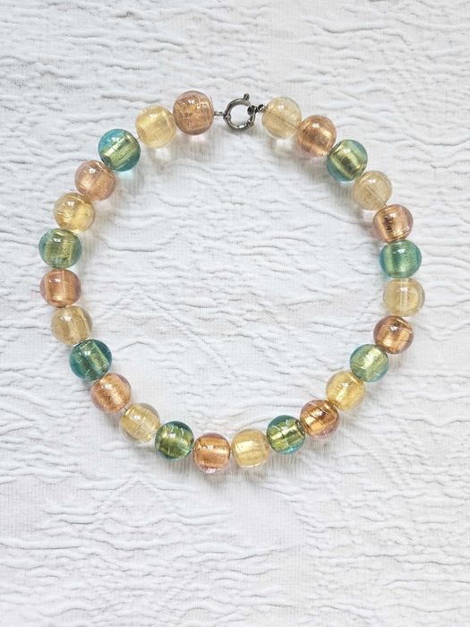 Naszyjnik ze szkła weneckiego, kolorowy