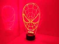 Spiderman Lampka Led Dowolny Projekt Prezent Dla Dziecka Świecąca