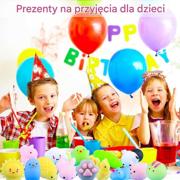 Zestaw 40 Mochi Squishy Antystresowe gniotek Zabawki Dzieci  Dorosłych