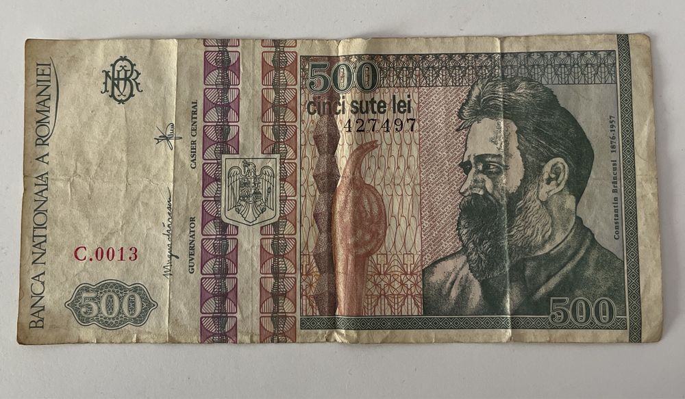 Banknot 500 lei Rumunia 1992