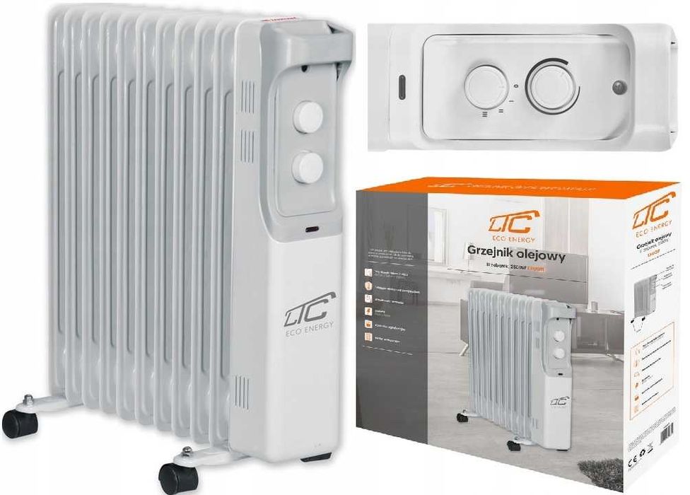 Електричний масляний обігрівач 2500W - енергозберігаючий