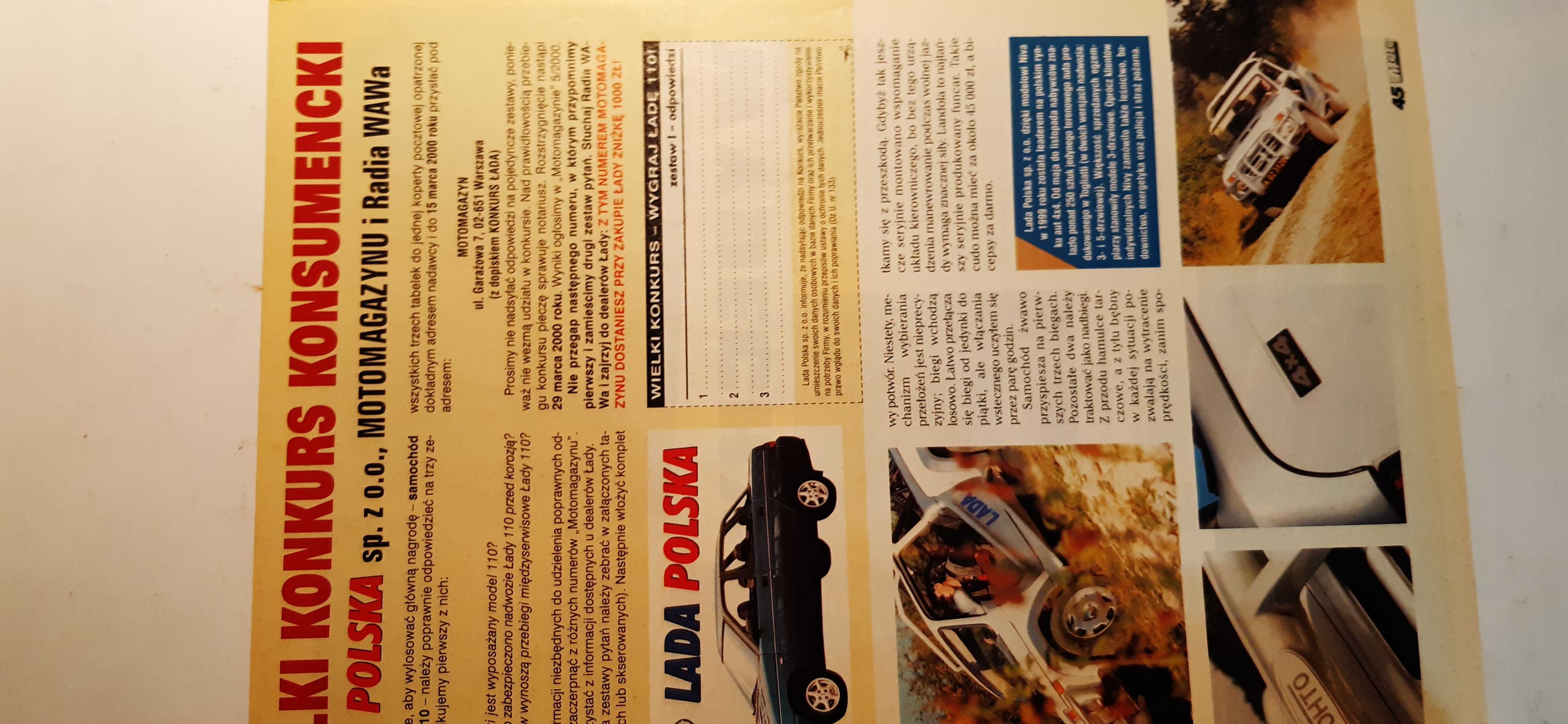 stare czasopismo moto magazyn 1/2000