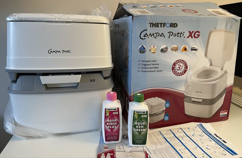 NOWY Thetford Campa Potti XG + 2 płyny toaleta turystyczna kempingowa