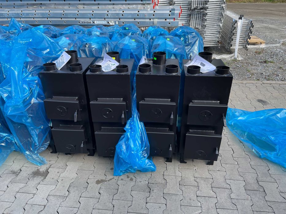 Piec nadmuchowy PN1 15KW Dmuchawa HIGHER + WENTYLATOR 3 WYLOTY