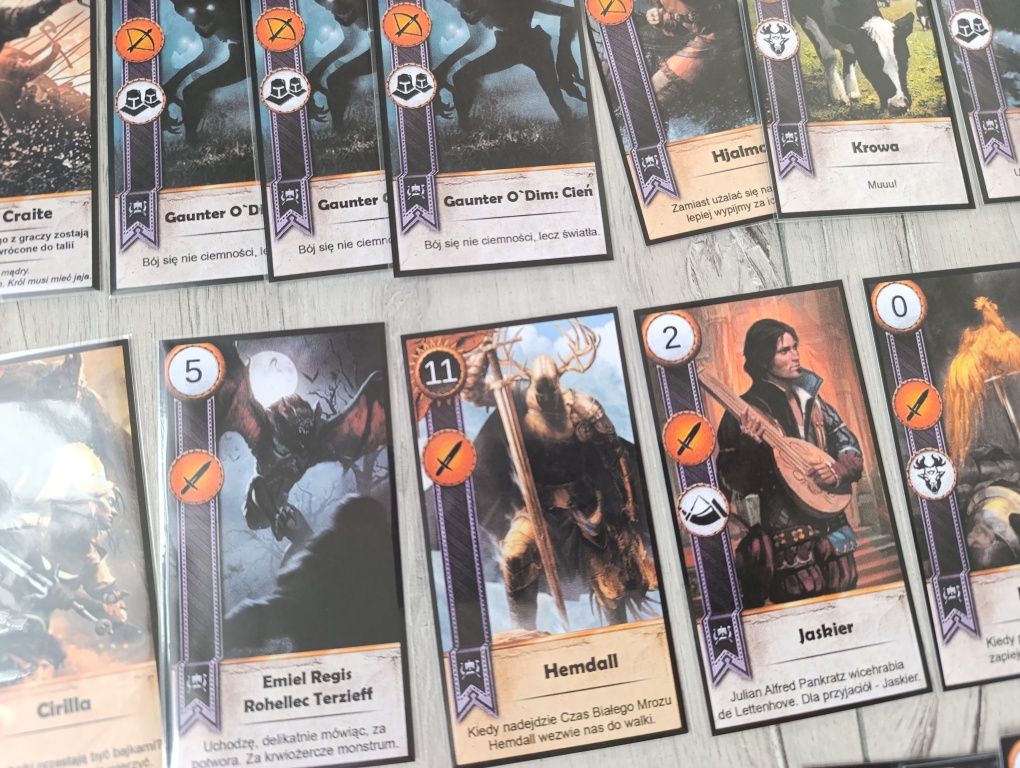 Karty do gry w gwinta SKELLIGE I TOUSAAINT wiedźmin gwint