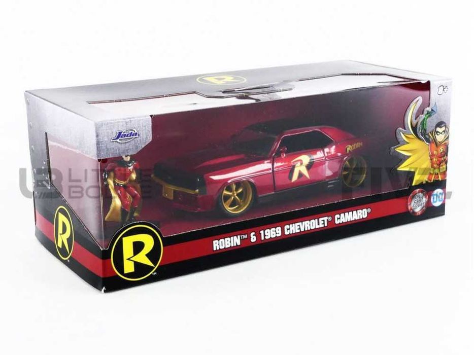 Chevrolet Camaro 1969 1:32 com figura Robin Jada Toys Novo em caixa
