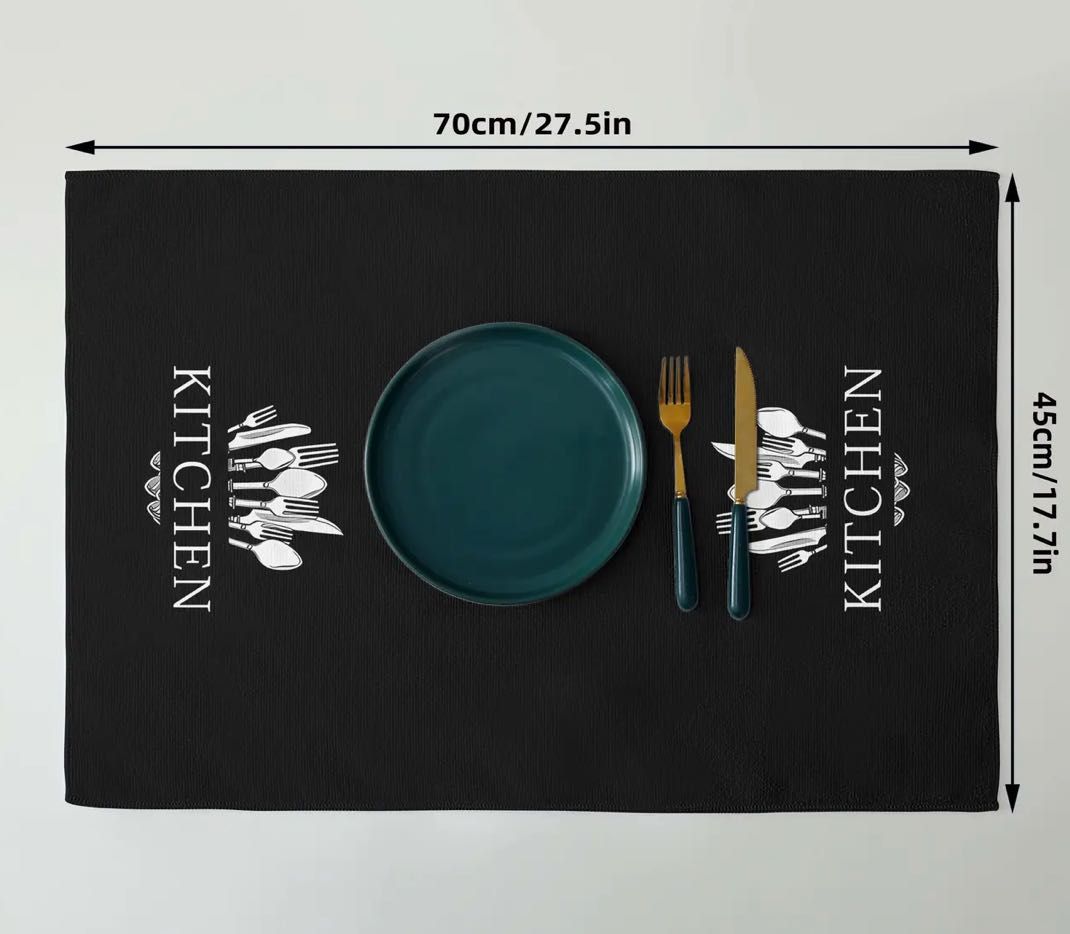 2 Toalhas de Cozinha Pretas