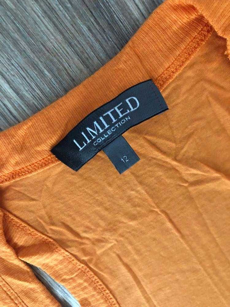 Pomarańczowa bluzka damska w cekiny na ramiączka Limited Collection