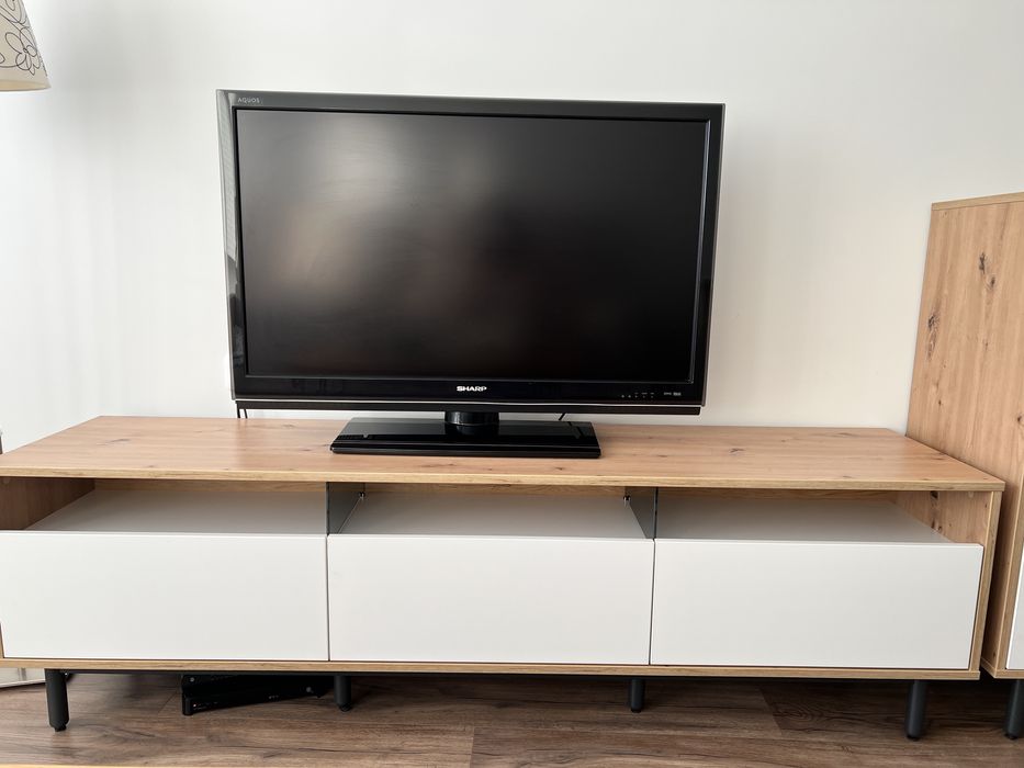 MEBLE Black Red White Gap Komoda + Szafka RTV