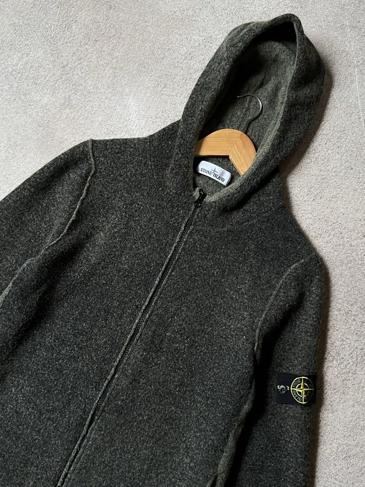 Чоловіча вовняна зіп кофта светр Stone Island оригінал