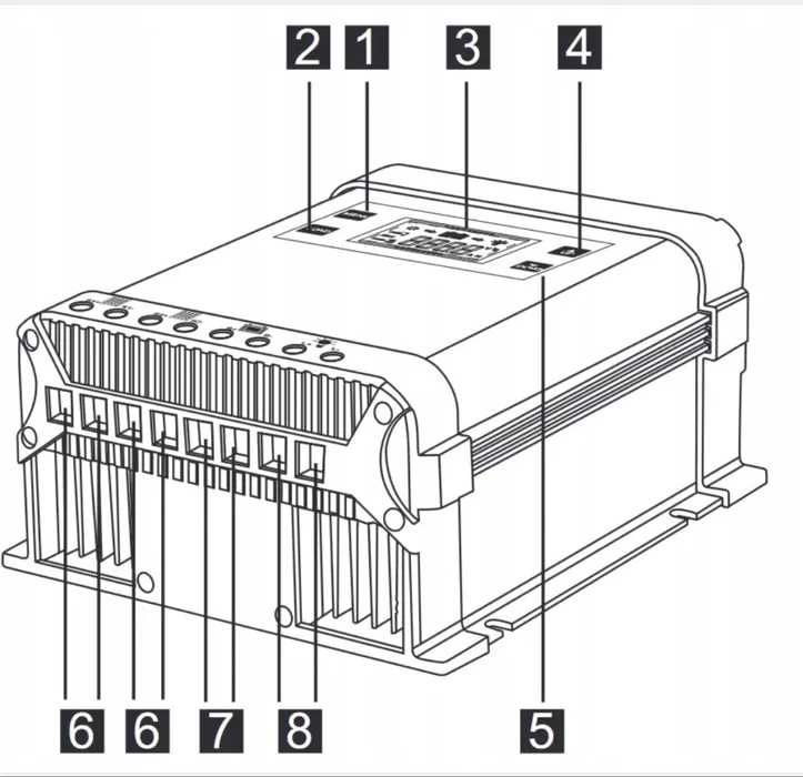 Solarny regulator ładowania MPPT 12/24 30A LCD