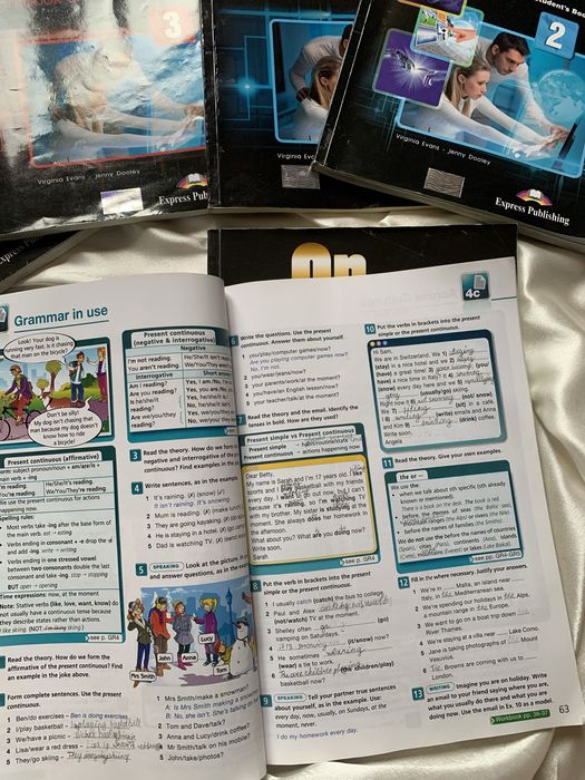 Підручники з ангдлійської On screen 1,2,3 комплект