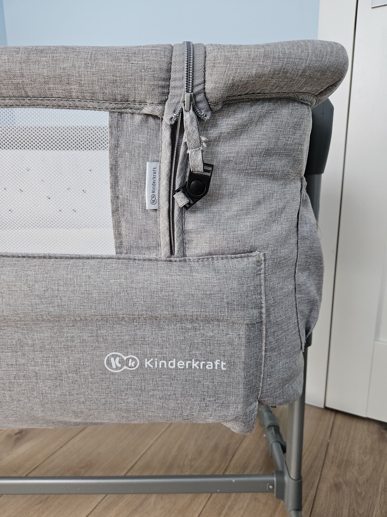 Dostawka łóżeczko dostawne Kinderkraft szara stan idealny