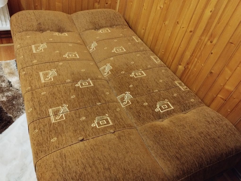 Sofa rozkładana jasny brąz