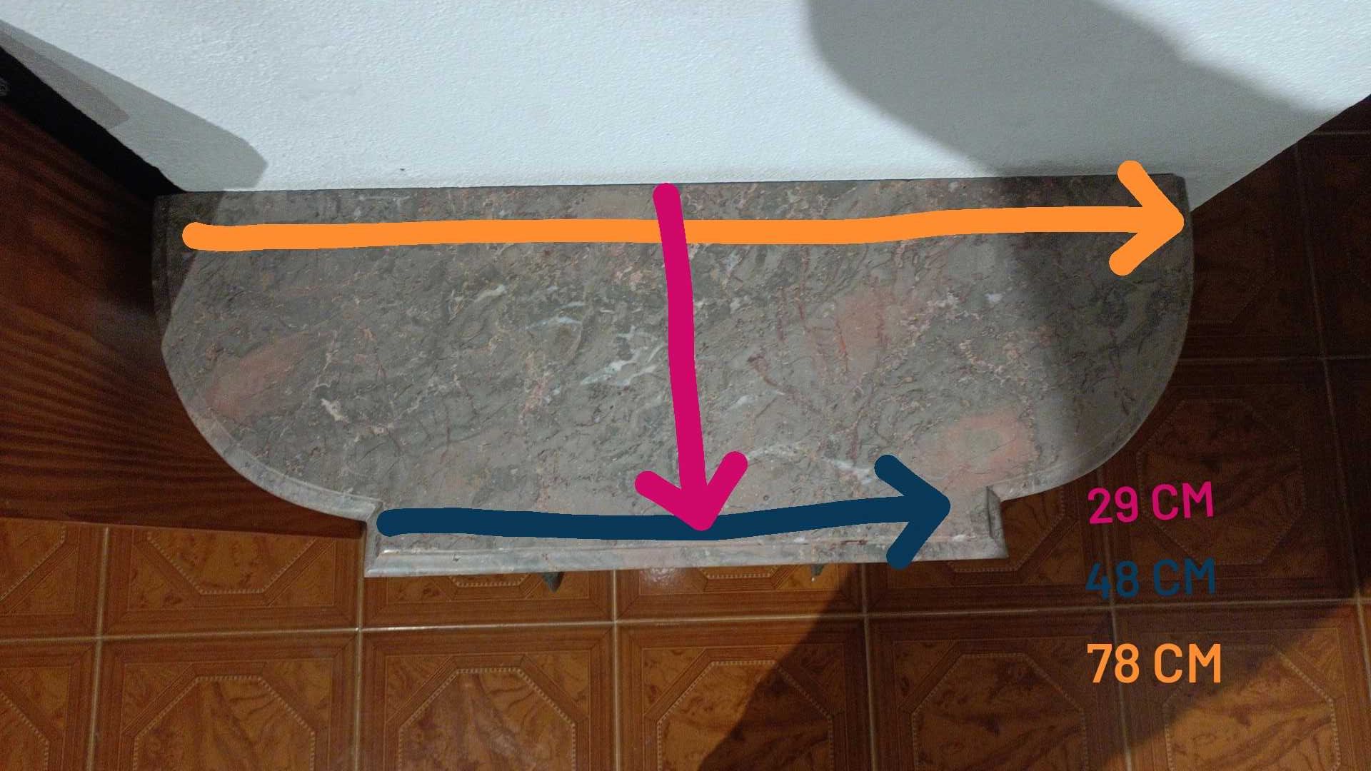 Mesa Cobre com Pedra Mármore
