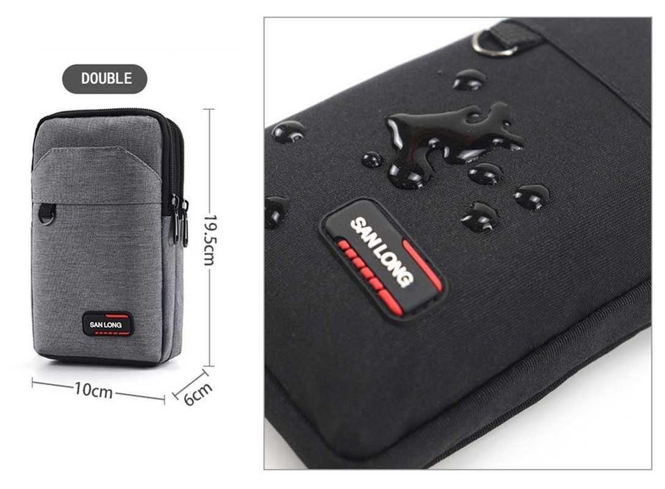 Listonoszka na ramię na pasku męska damska torebka szara czarna