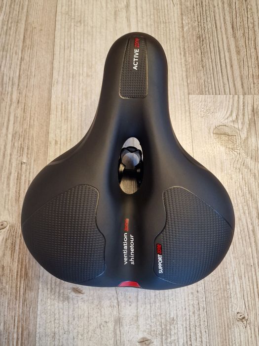 Siodełko rowerowe szerokie wygodne.