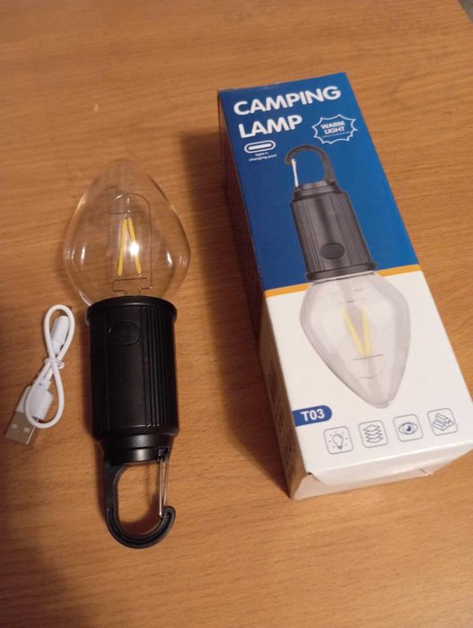 Новая светодиодная лампа с USB зарядкой и карабином. Ціна за одну 140