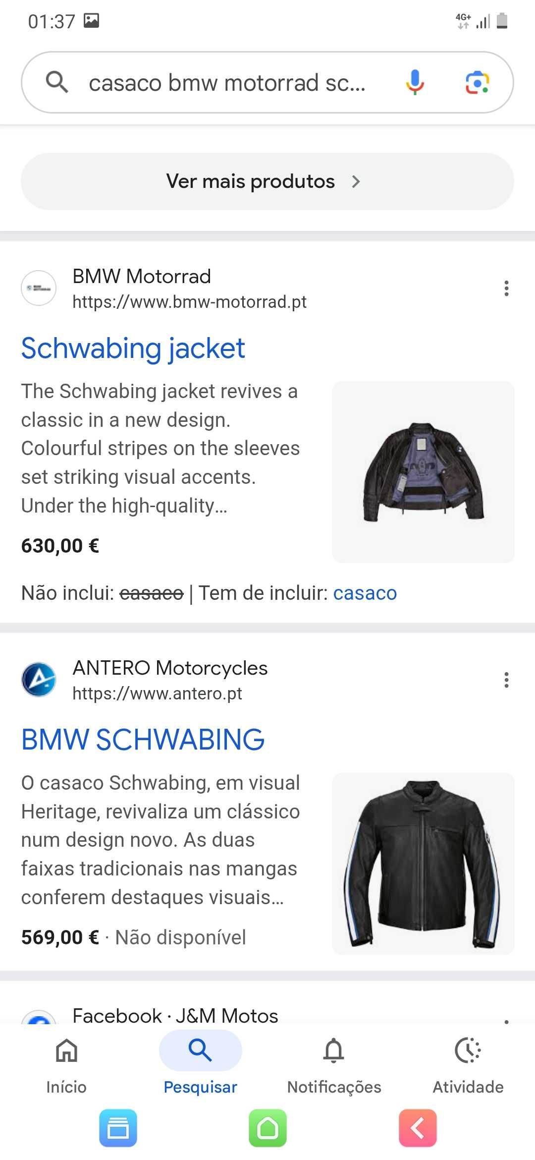 Blusão BMW MOTORRAD Schwabing em pele novo (L)