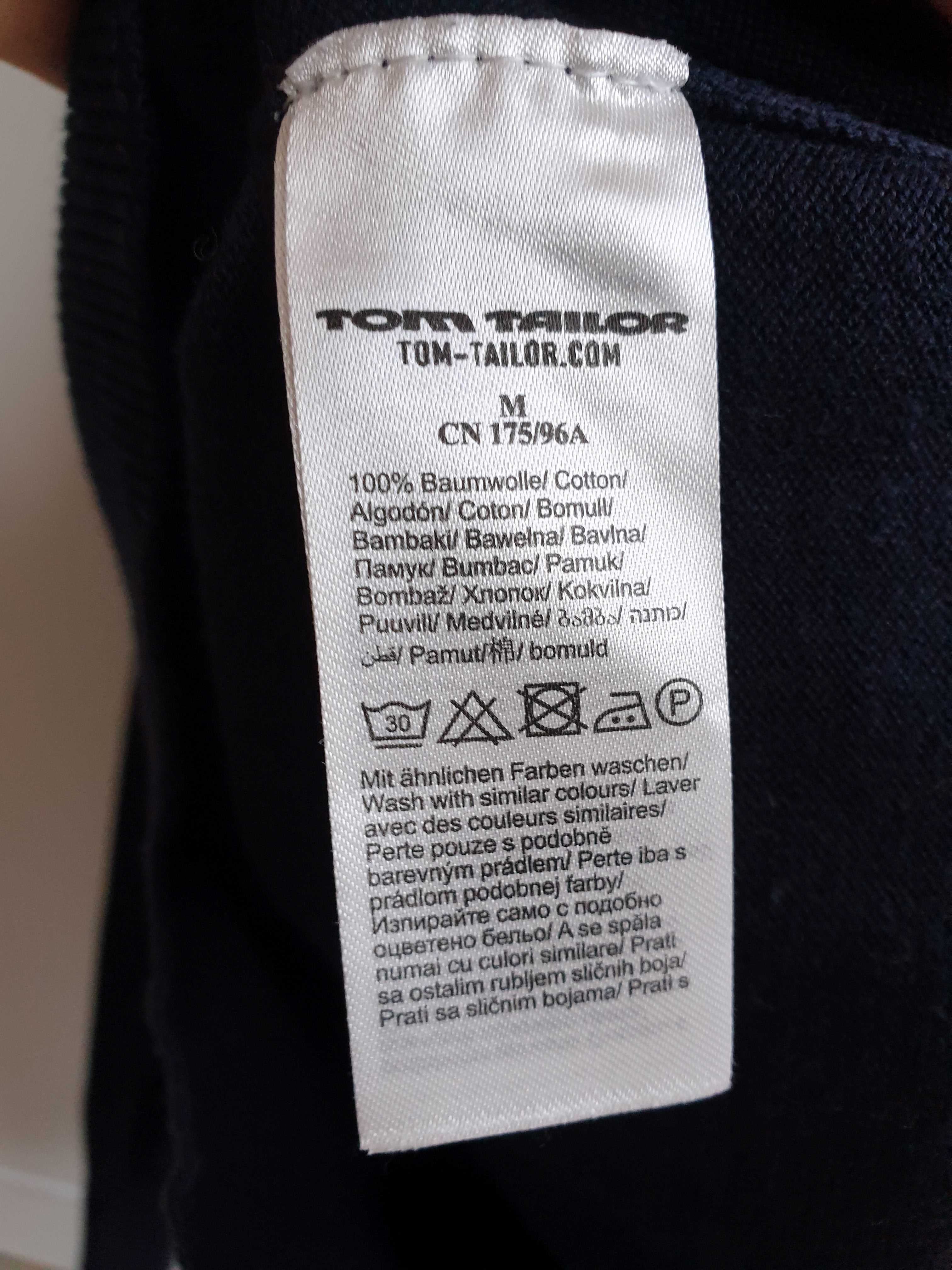 Granatowy sweter bawełniany M 38 męski damski Tom Tailor