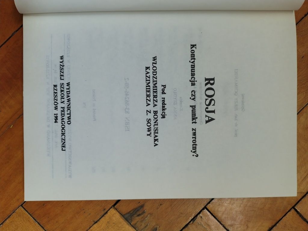 Rosja kontynuacja czy punkt zwrotny? W.Bonusiak, K.Z.Sowa