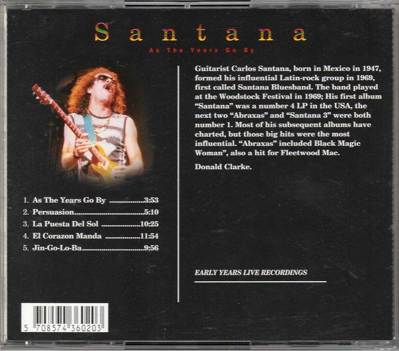 CD Santana - As The Years Go By