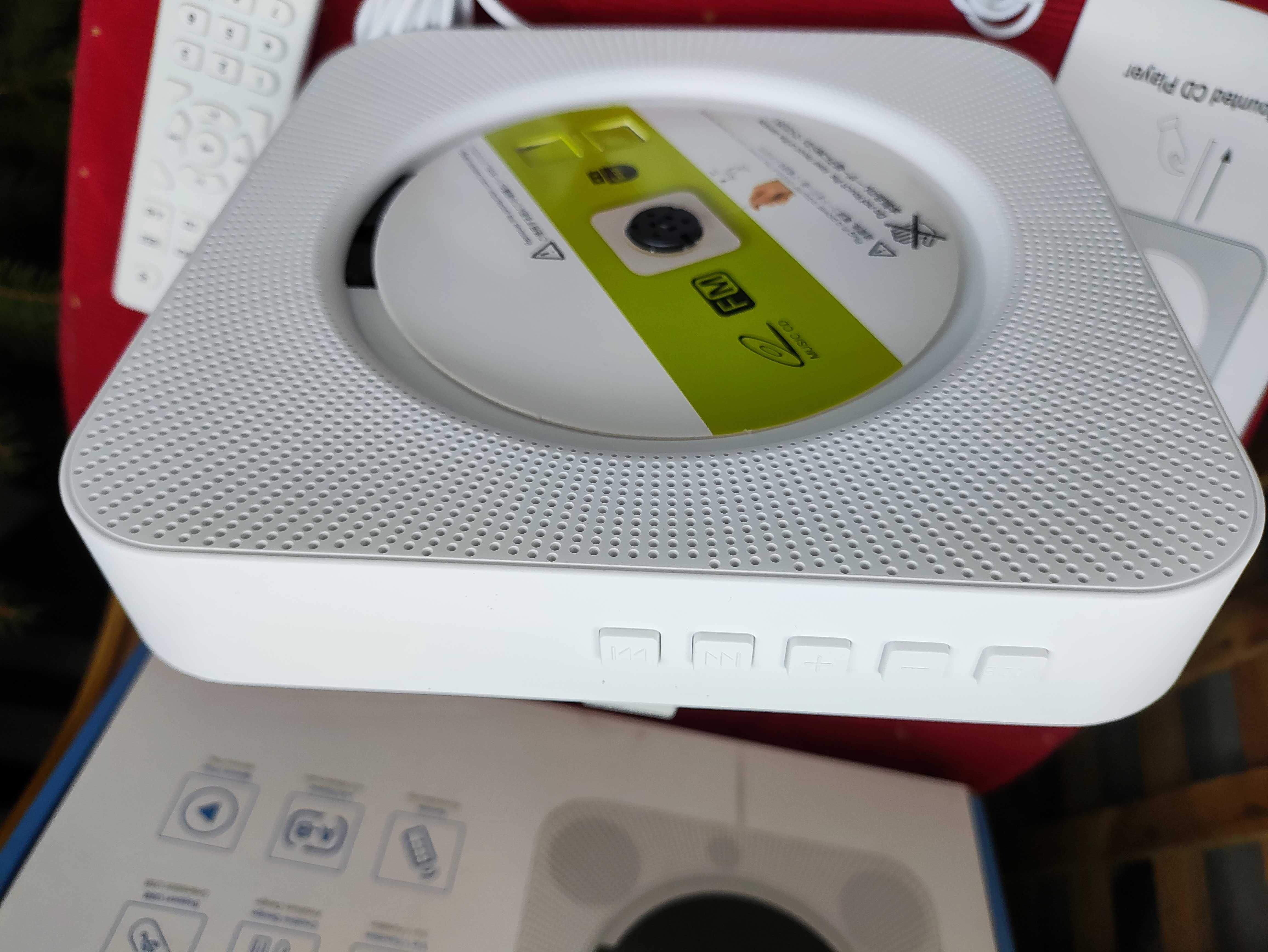 CD Player Przenośny odtwarzacz Bluetooth Radio biały Dyskmen Mp3