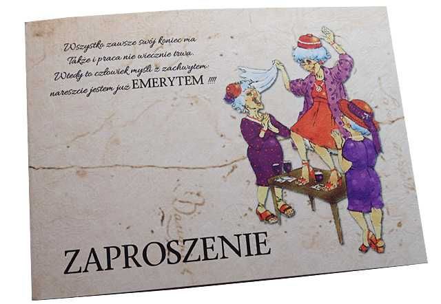 zaproszenia z okazji przejścia na emeryturę