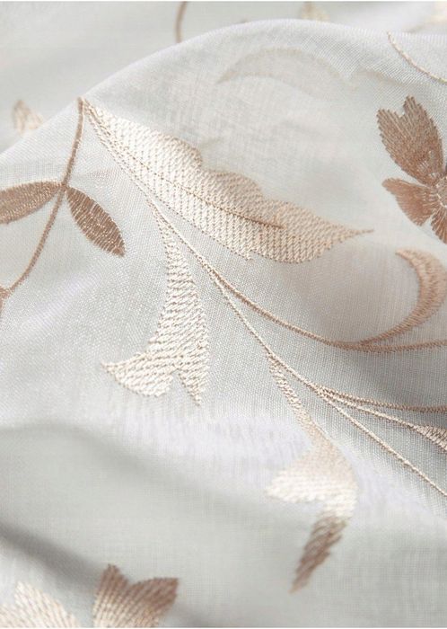 B.P.C prześwitująca firana zazdrostka ze złotymi wzorami ^39x55cm