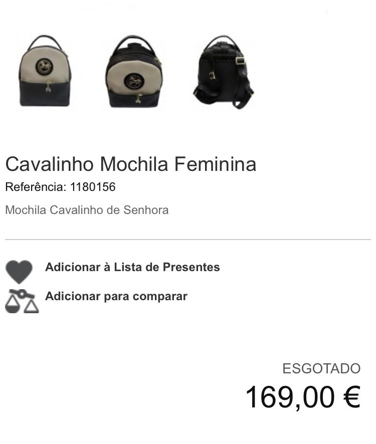 Mochila Cavalinho - * oferta porta moedas *