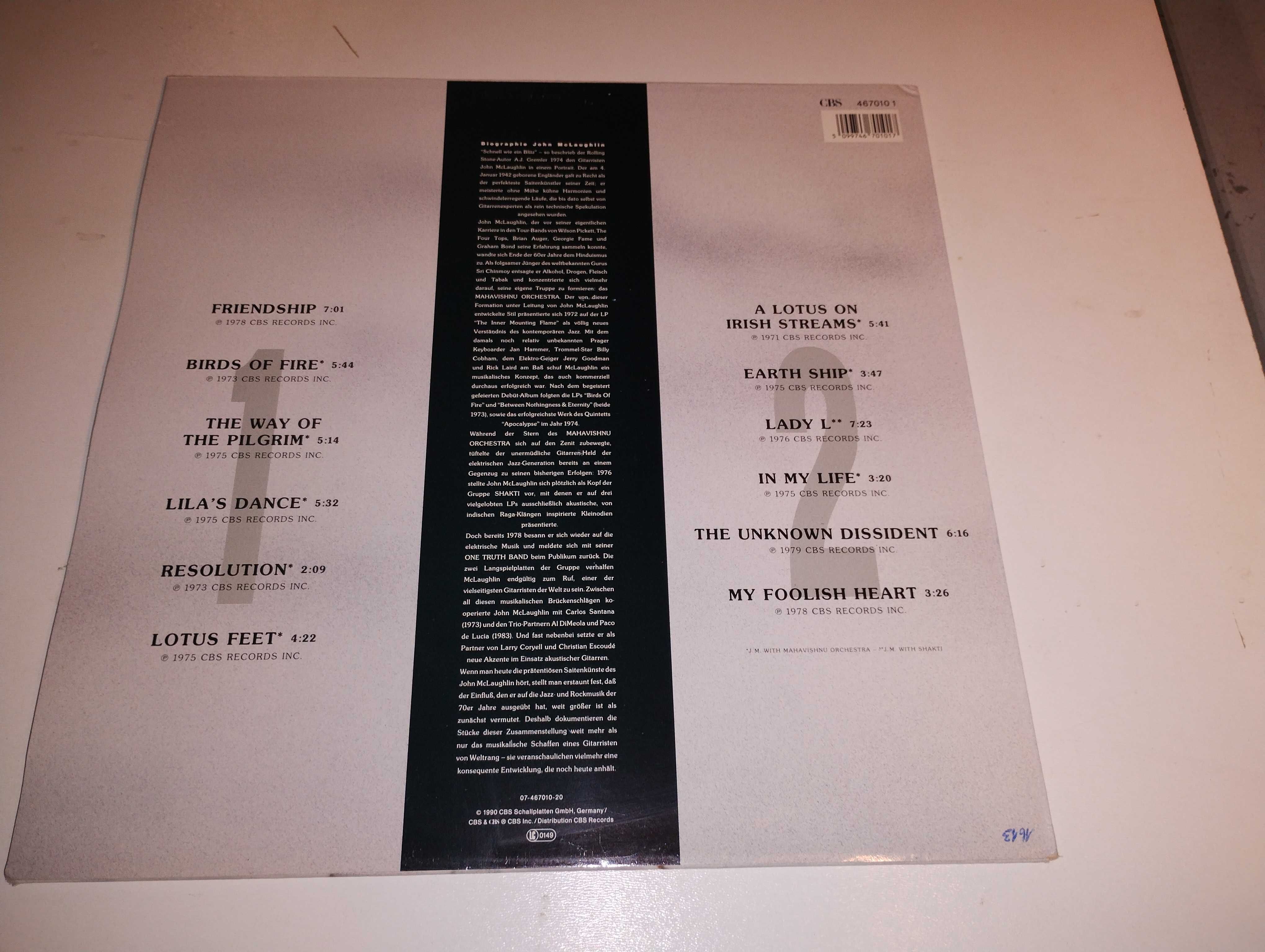 John McLaughlin Greatest Hits LP