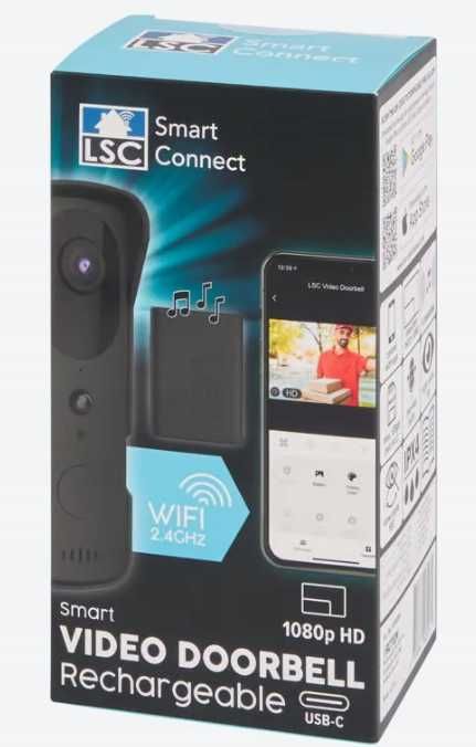 Inteligentny wideodomofon Wi-Fi z dzwonkiem – LSC Smart Connect