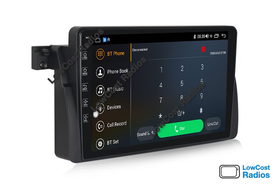 Rádio GPS ANDROID 13 - 9 POLEGADAS — BMW E46 (Série 3) com Wifi e USB