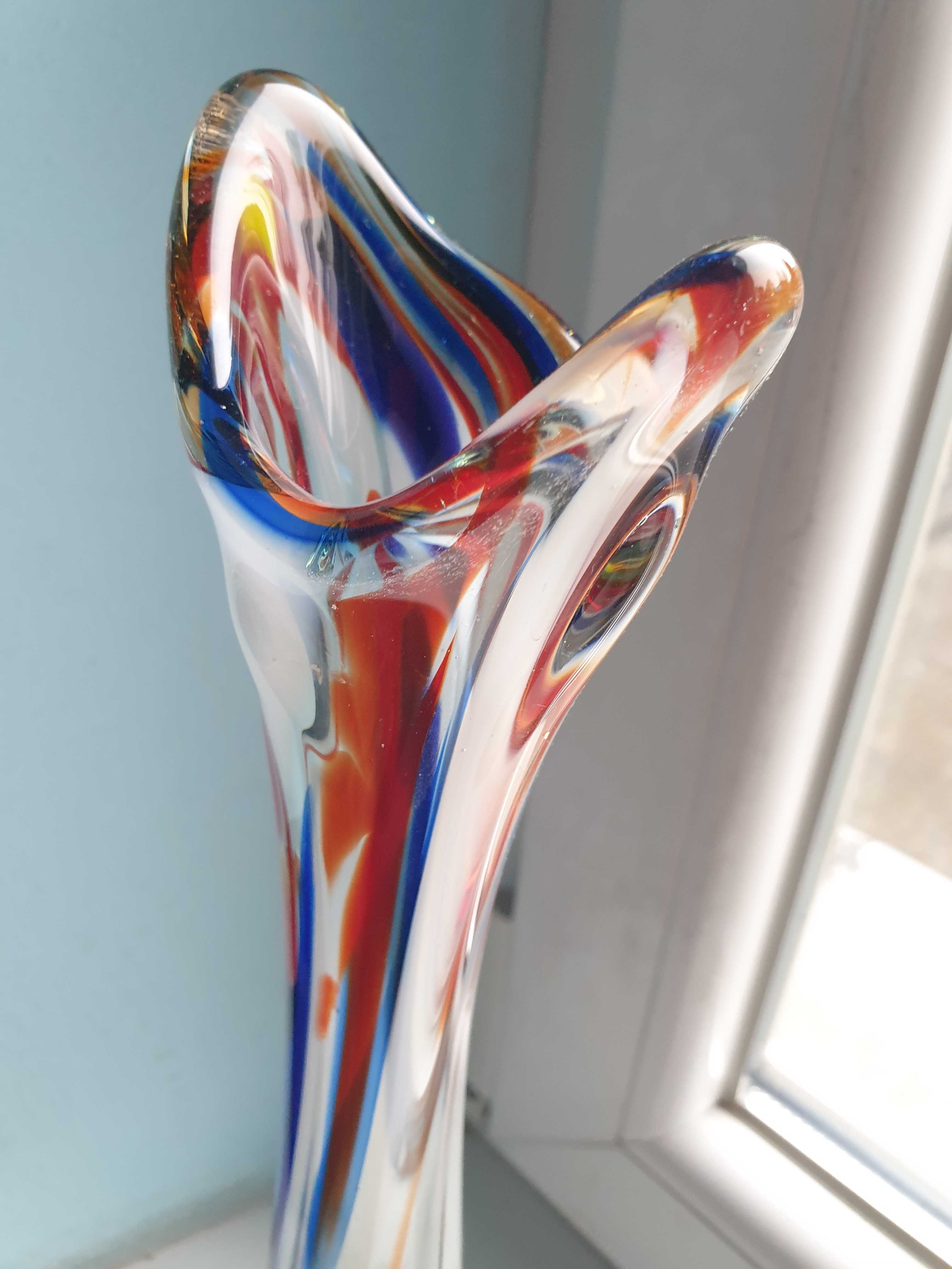 wazon 40 cm szkło kolorowe Ząbkowice