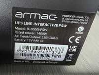 Zasilacz awaryjny UPS ARMAC Pure Sine 2000VA Na gwarancji, nieużywany