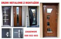 Drzwi zewnętrzne stalowe-metalowe do domu z MONTAŻEM ocieplone