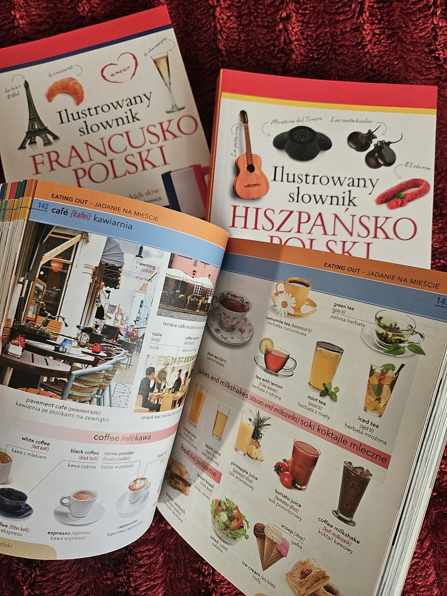3 słowniki ilustrowane/obrazkowe Angielski, Francuski oraz Hiszpański