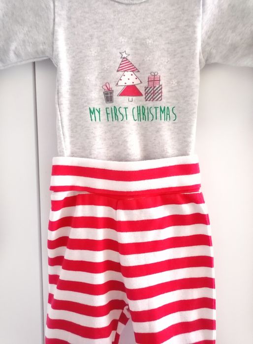 Komplet moje pierwsze święta, Boże Narodzenie, Mikołajki, body i półśp