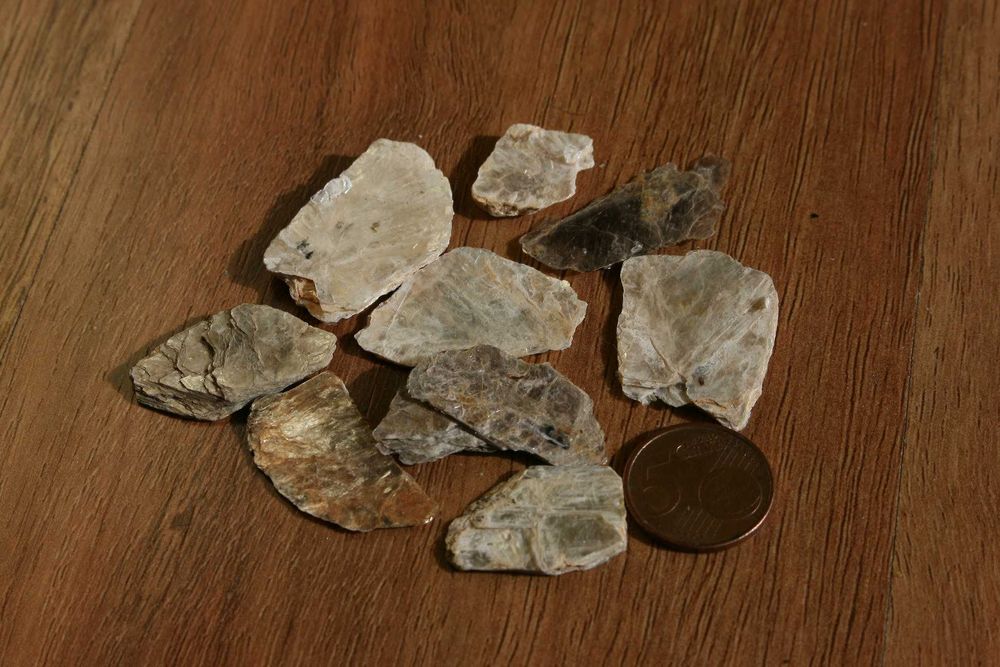 Minerais Moscovite, biotite, clorite, fuchsite e actinolite inc. envio