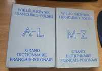 Wielki słownik Francusko - polski 2 tomy Wiedza Powszechna Wrocław