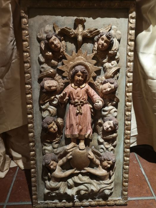 Retábulo em madeira Espírito Santo Arte Sacra